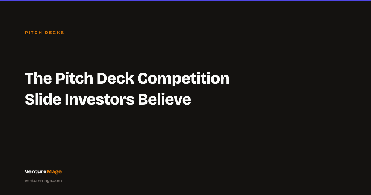 Pitch Deck Competition Slide That Wins Investors